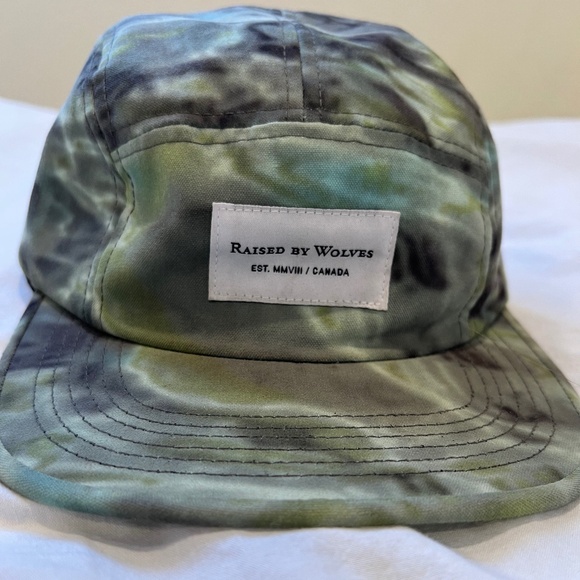 RARE -Raised By Wolves (RBW) 5 Panel Adjustable Hat - Made USA Bayou Green Camo - Picture 1 of 5